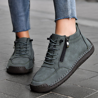⏰ÚLTIMO DÍA - 70% DE DESCUENTO🛒 Botas casuales de cuero para hombre: calzado cómodo para exteriores, ideal para el uso diario y para conducir