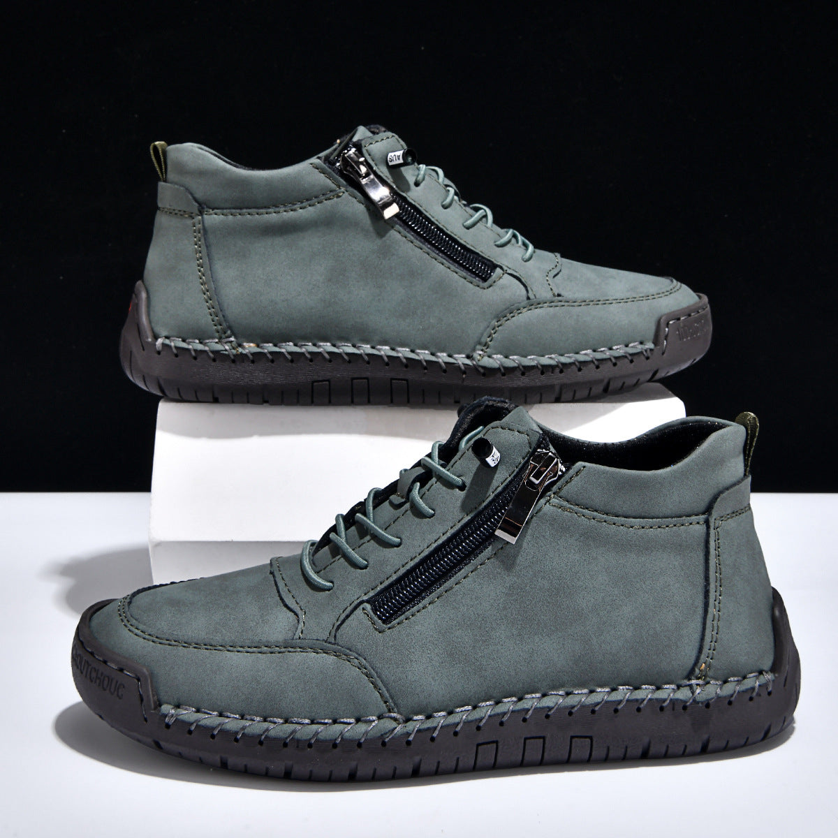 ⏰ÚLTIMO DÍA - 70% DE DESCUENTO🛒 Botas casuales de cuero para hombre: calzado cómodo para exteriores, ideal para el uso diario y para conducir