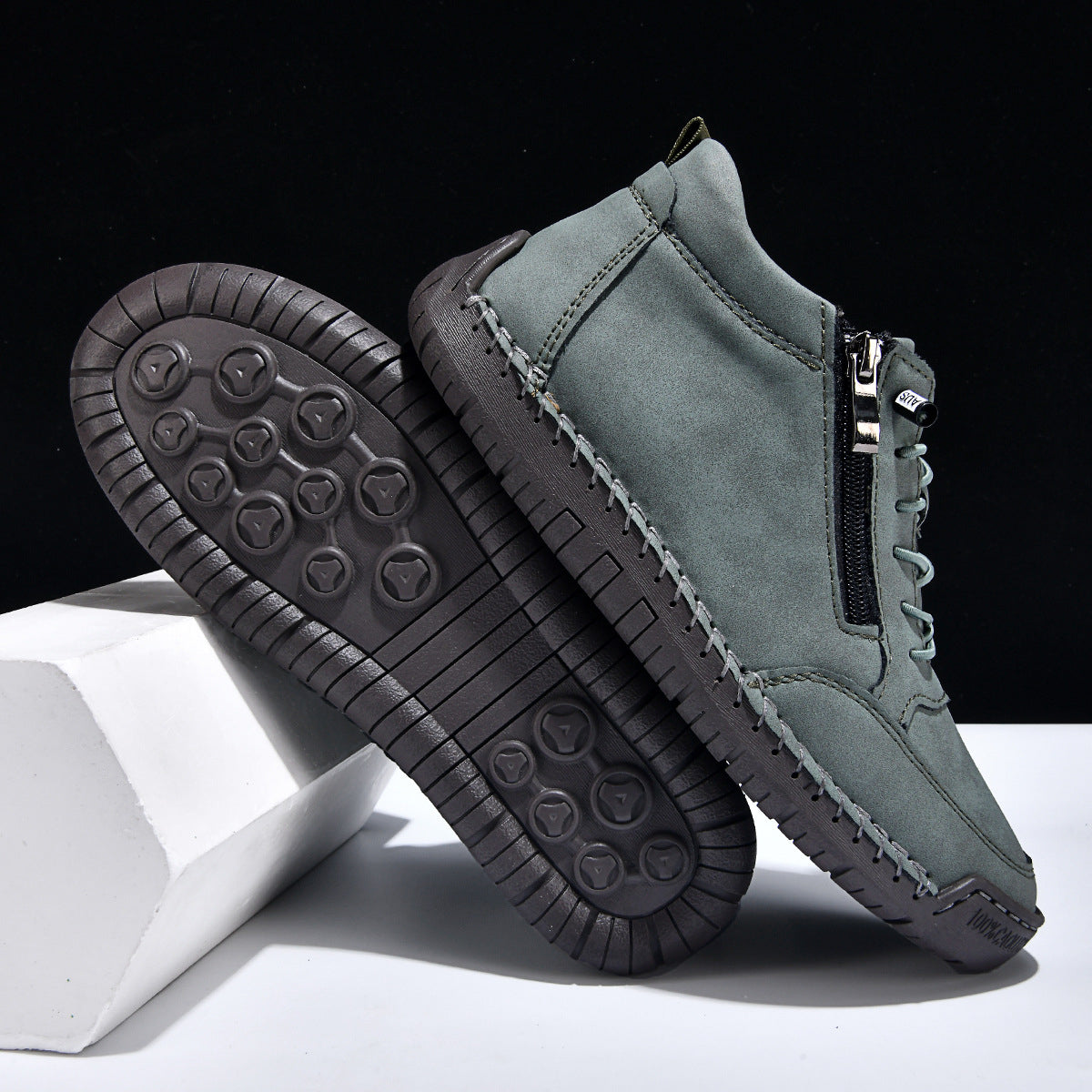 ⏰ÚLTIMO DÍA - 70% DE DESCUENTO🛒 Botas casuales de cuero para hombre: calzado cómodo para exteriores, ideal para el uso diario y para conducir