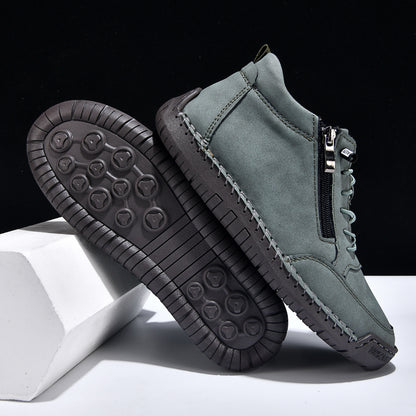 ⏰ÚLTIMO DÍA - 70% DE DESCUENTO🛒 Botas casuales de cuero para hombre: calzado cómodo para exteriores, ideal para el uso diario y para conducir