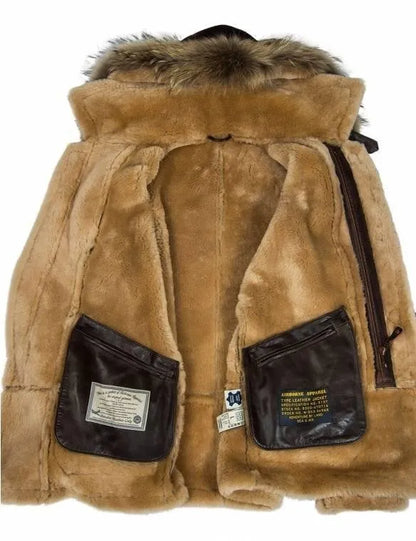🔥Ofertas de Año Nuevo 2026 - Parka de piel de oveja ártica B-7