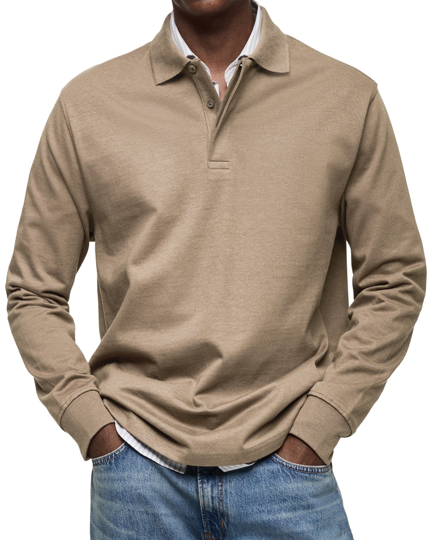 🔥 Ofertas especiales de año nuevo 2026-Cómoda camisa polo de hombre con solapa y botonadura