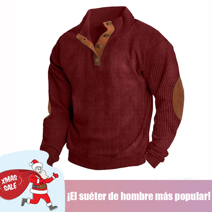 🔥 Ofertas especiales de año nuevo 2026-Sudadera de manga larga con cuello alto estilo retro para hombre