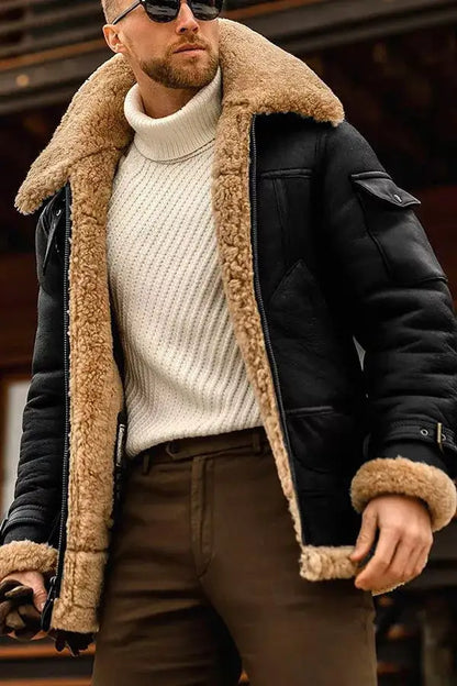 Oktober Specials -Letzten Tag Rabatt 🎁Elegante fliegende Lederjacke für Männer in Kamel B04 (Kostenloser Versand)