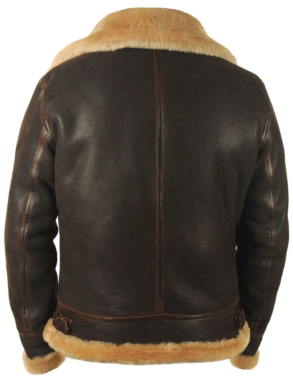 🔥Ofertas de Año Nuevo 2026 - ¡Último día de descuento! Chaqueta bomber de piel de oveja B-3