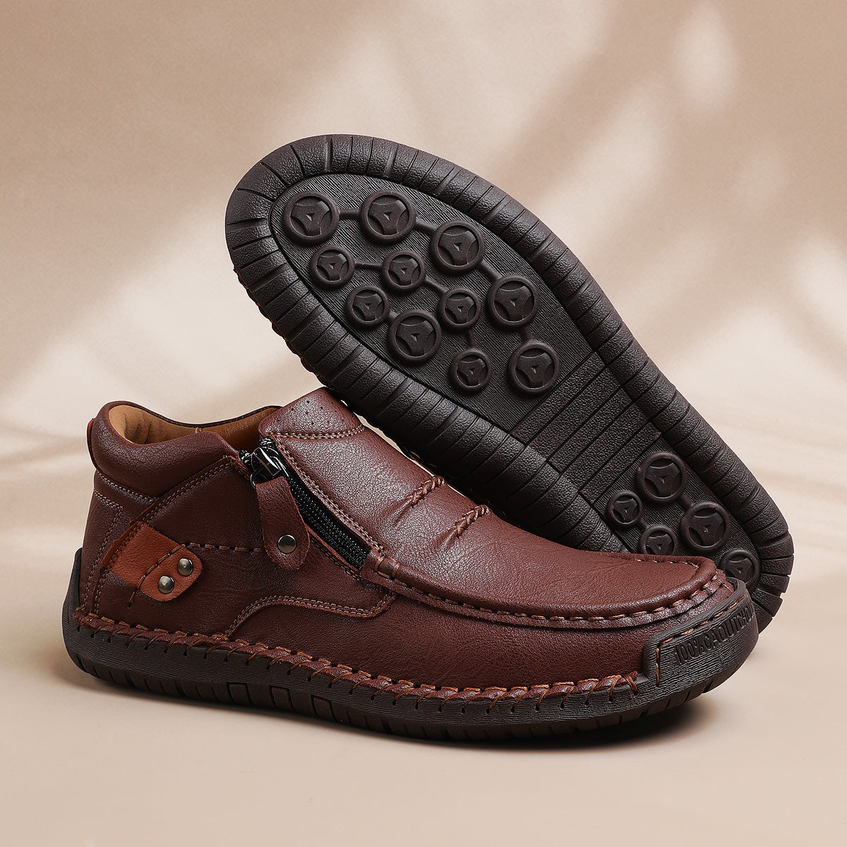 ⏰70% de descuento por tiempo limitado🛒Botas de conducir sin cordones de cuero premium hechas a mano para hombre