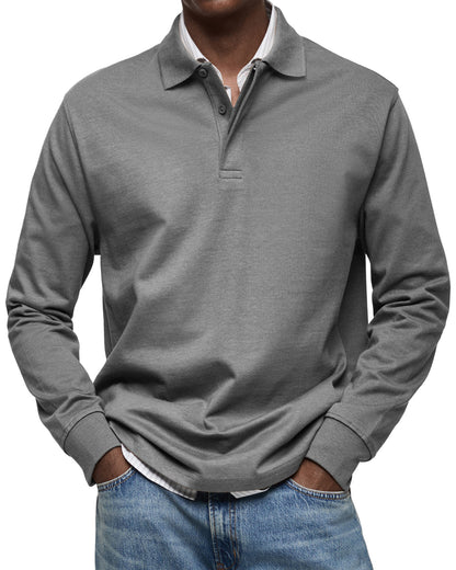 🔥 Ofertas especiales de año nuevo 2026-Cómoda camisa polo de hombre con solapa y botonadura