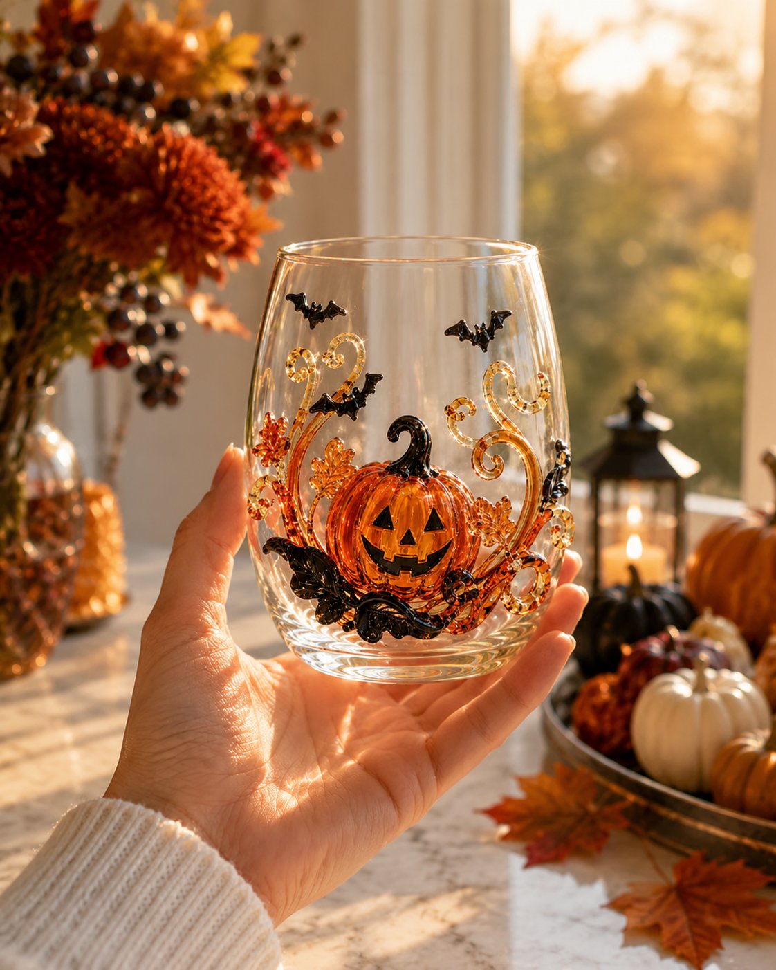 🎃 Colección de cristalería de Halloween en 3D