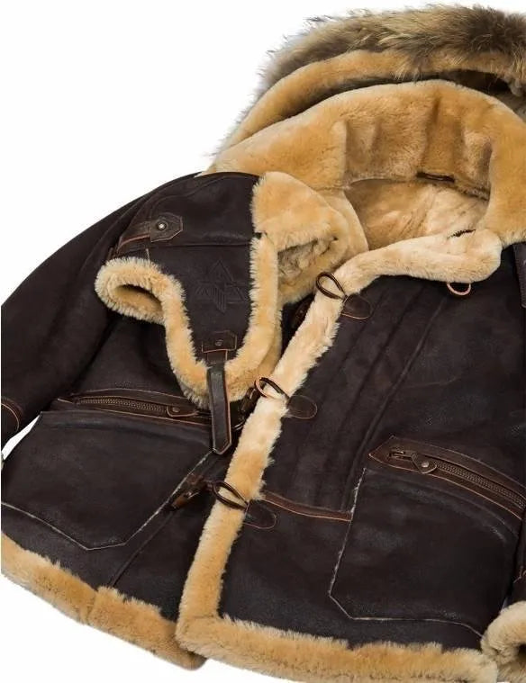 🔥Ofertas de Año Nuevo 2026 - Parka de piel de oveja ártica B-7