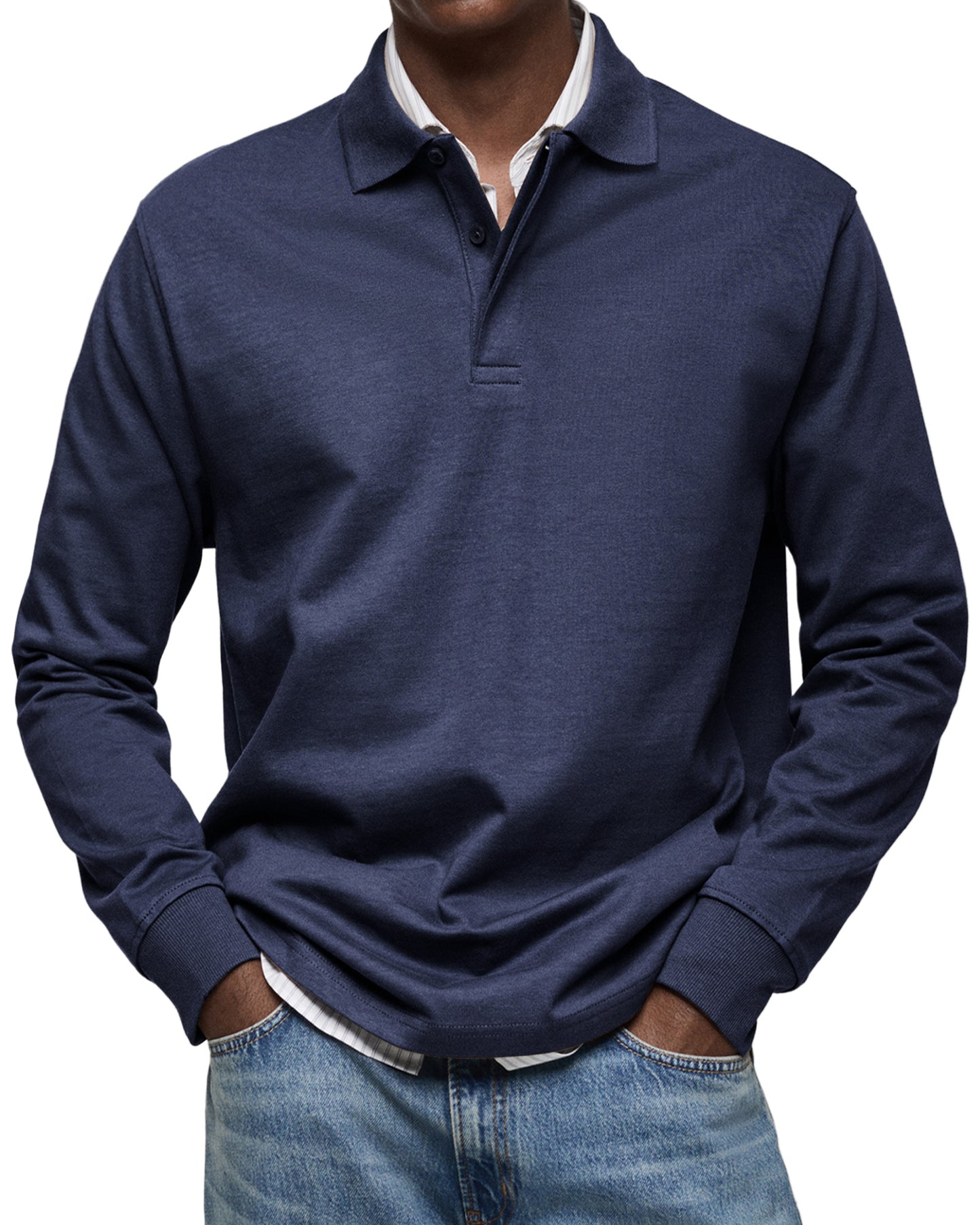 🔥 Ofertas especiales de año nuevo 2026-Cómoda camisa polo de hombre con solapa y botonadura