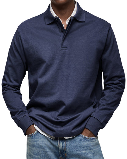 🔥 Ofertas especiales de año nuevo 2026-Cómoda camisa polo de hombre con solapa y botonadura