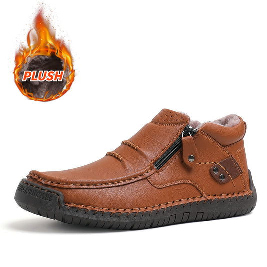 ⏰70% de descuento por tiempo limitado🛒Botas de conducir sin cordones de cuero premium hechas a mano para hombre