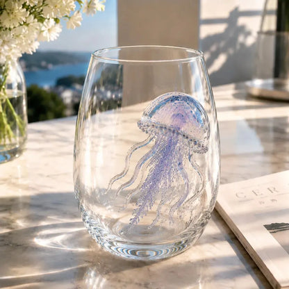 🔥 🔥Último día: 49% de descuento – 🌊 Colección de cristalería 3D con motivos marinos