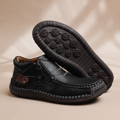 ⏰70% de descuento por tiempo limitado🛒Botas de conducir sin cordones de cuero premium hechas a mano para hombre