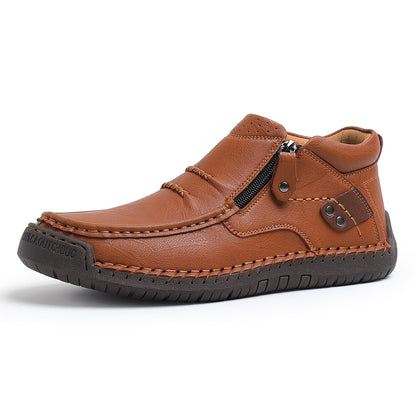 ⏰70% de descuento por tiempo limitado🛒Botas de conducir sin cordones de cuero premium hechas a mano para hombre
