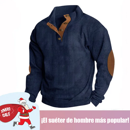 🔥 Ofertas especiales de año nuevo 2026-Sudadera de manga larga con cuello alto estilo retro para hombre