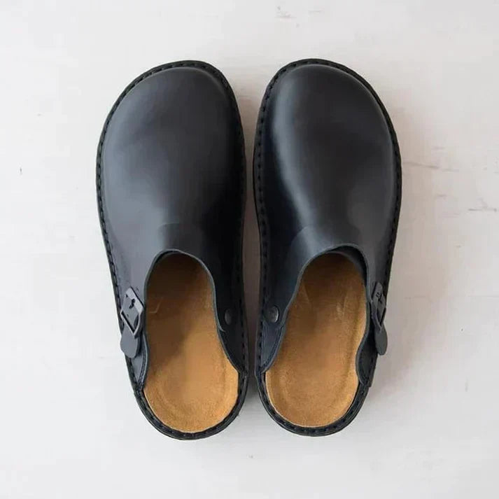 🔥ÚLTIMO DÍA 50% DE DESCUENTO🔥 Pantuflas ortopédicas de cuero cómodas (2 pares con 5% de descuento y envío gratis)