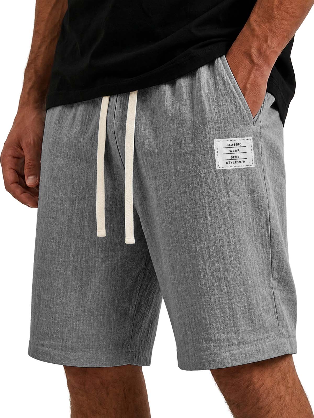 Men's Comfortable Cotton Linen Basic Shorts