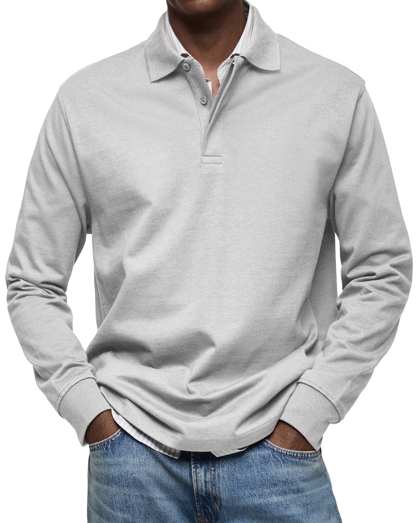 🔥 Ofertas especiales de año nuevo 2026-Cómoda camisa polo de hombre con solapa y botonadura