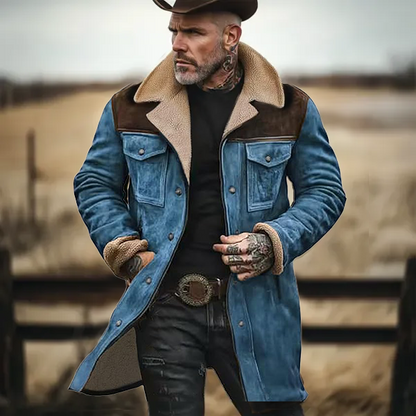 🔥Ofertas especiales de año nuevo 2026-Chaqueta de exterior vintage para hombre con forro polar de ante