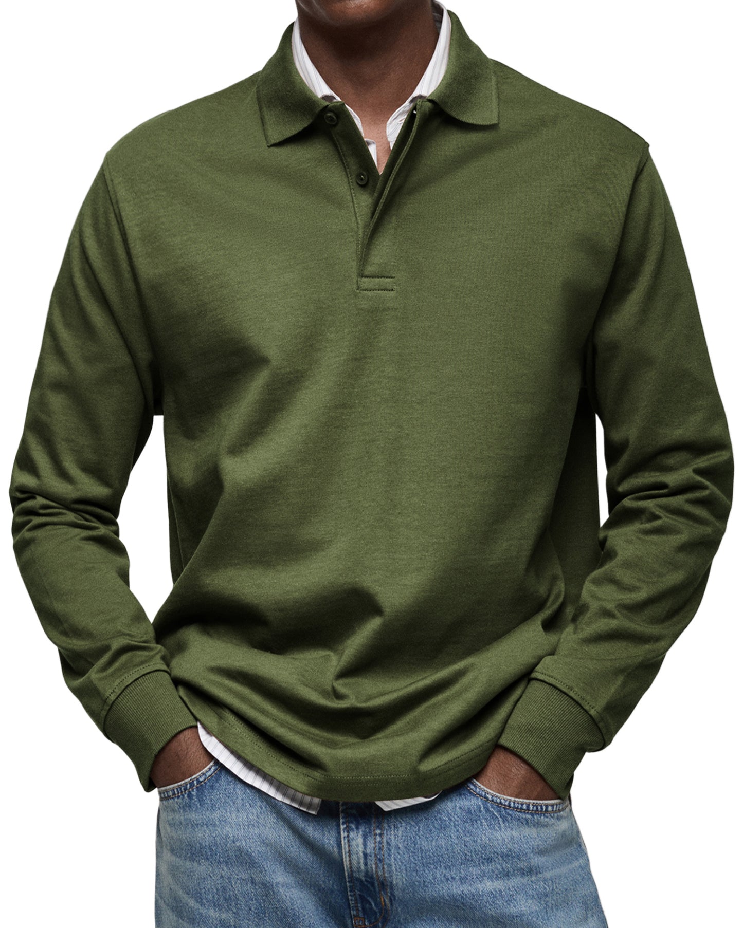 🔥 Ofertas especiales de año nuevo 2026-Cómoda camisa polo de hombre con solapa y botonadura