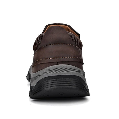 ⏰Promoción: 50% de descuento – Zapatillas ortopédicas sin cordones para hombre, fabricadas en piel auténtica