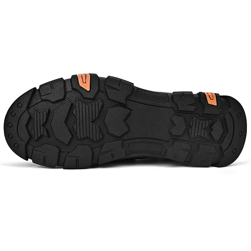 ⏰Promoción: 50% de descuento – Zapatillas ortopédicas sin cordones para hombre, fabricadas en piel auténtica
