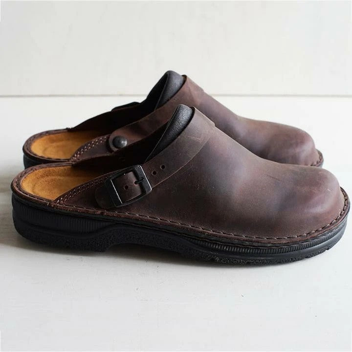 🔥ÚLTIMO DÍA 50% DE DESCUENTO🔥 Pantuflas ortopédicas de cuero cómodas (2 pares con 5% de descuento y envío gratis)