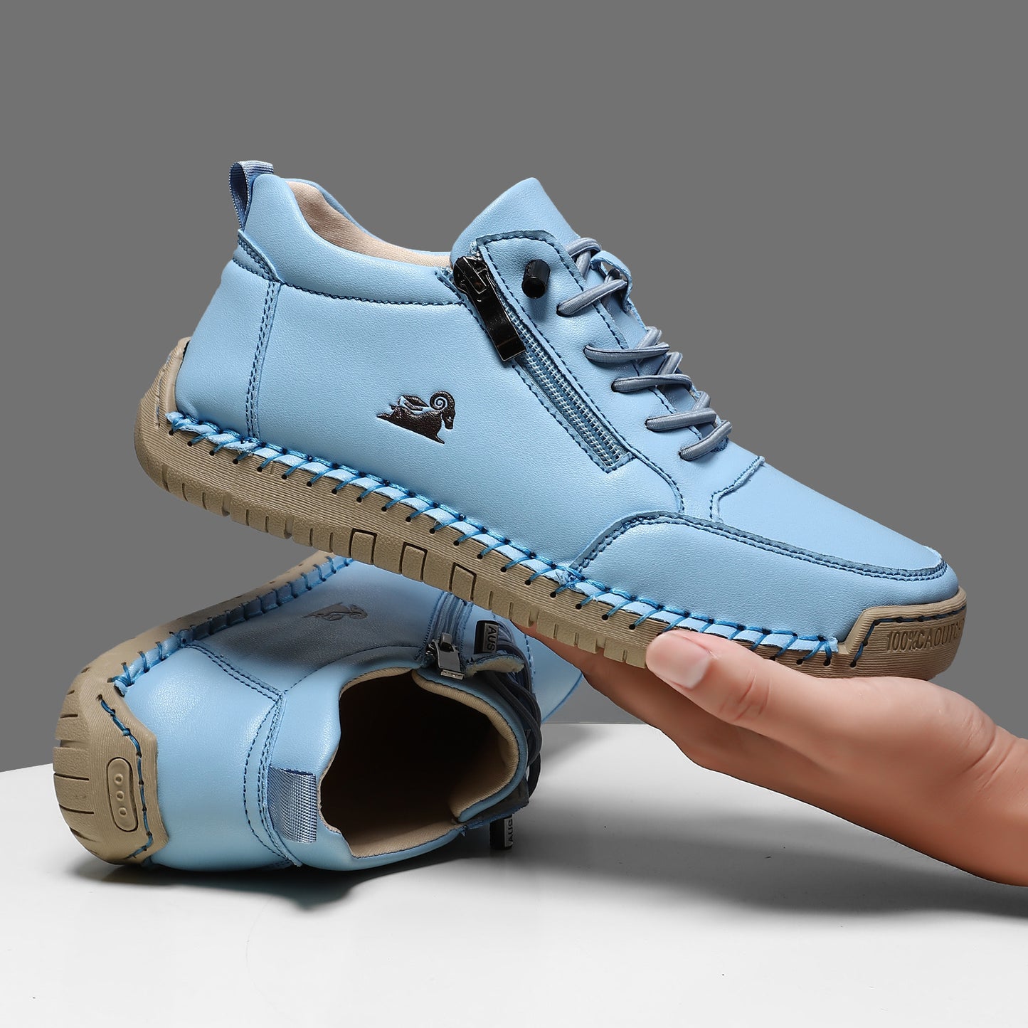 ⏰Último día 50% de descuento🔥Zapatos ortopédicos unisex de cuero de becerro👞Duraderos, antideslizantes | Impermeables | Soporte para el arco del pie | Alivio del dolor