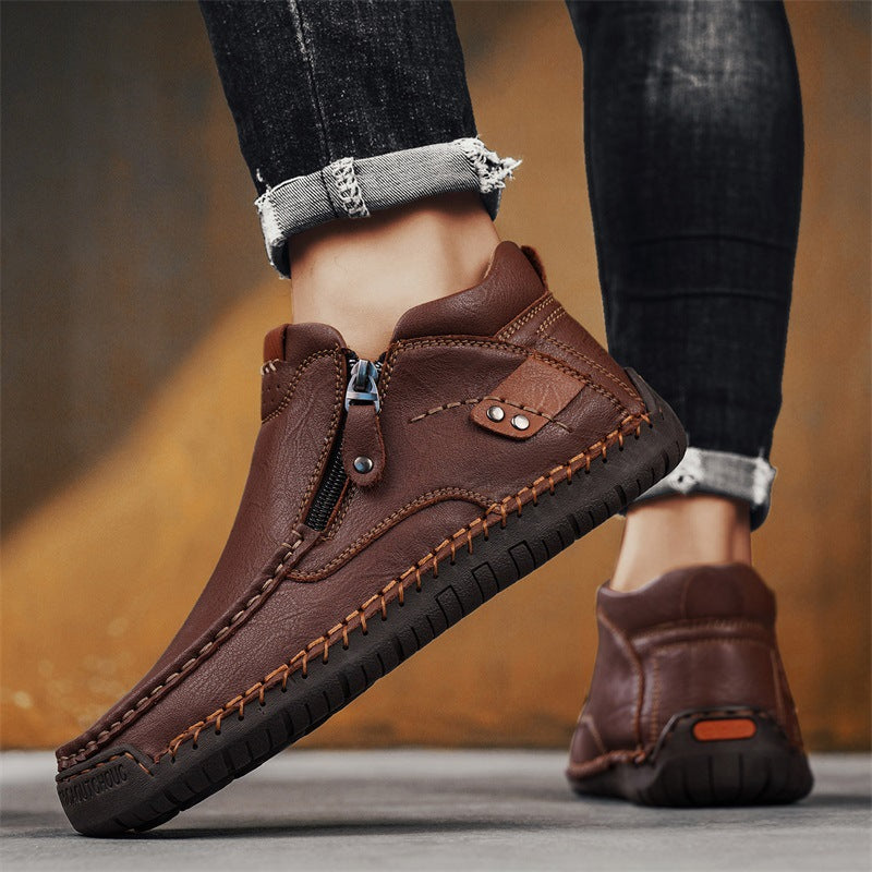 ⏰¡Último día! ¡70 % de descuento!🔥Botas ortopédicas de senderismo para hombre, hechas a mano, de cuero genuino