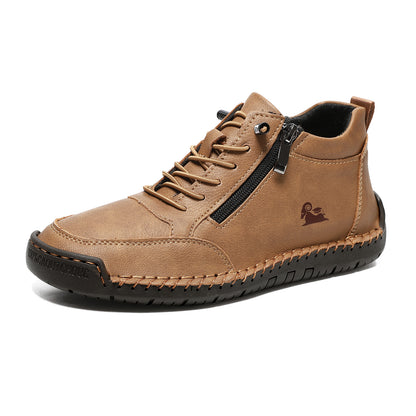 ⏰Último día 50% de descuento🔥Zapatos ortopédicos unisex de cuero de becerro👞Duraderos, antideslizantes | Impermeables | Soporte para el arco del pie | Alivio del dolor