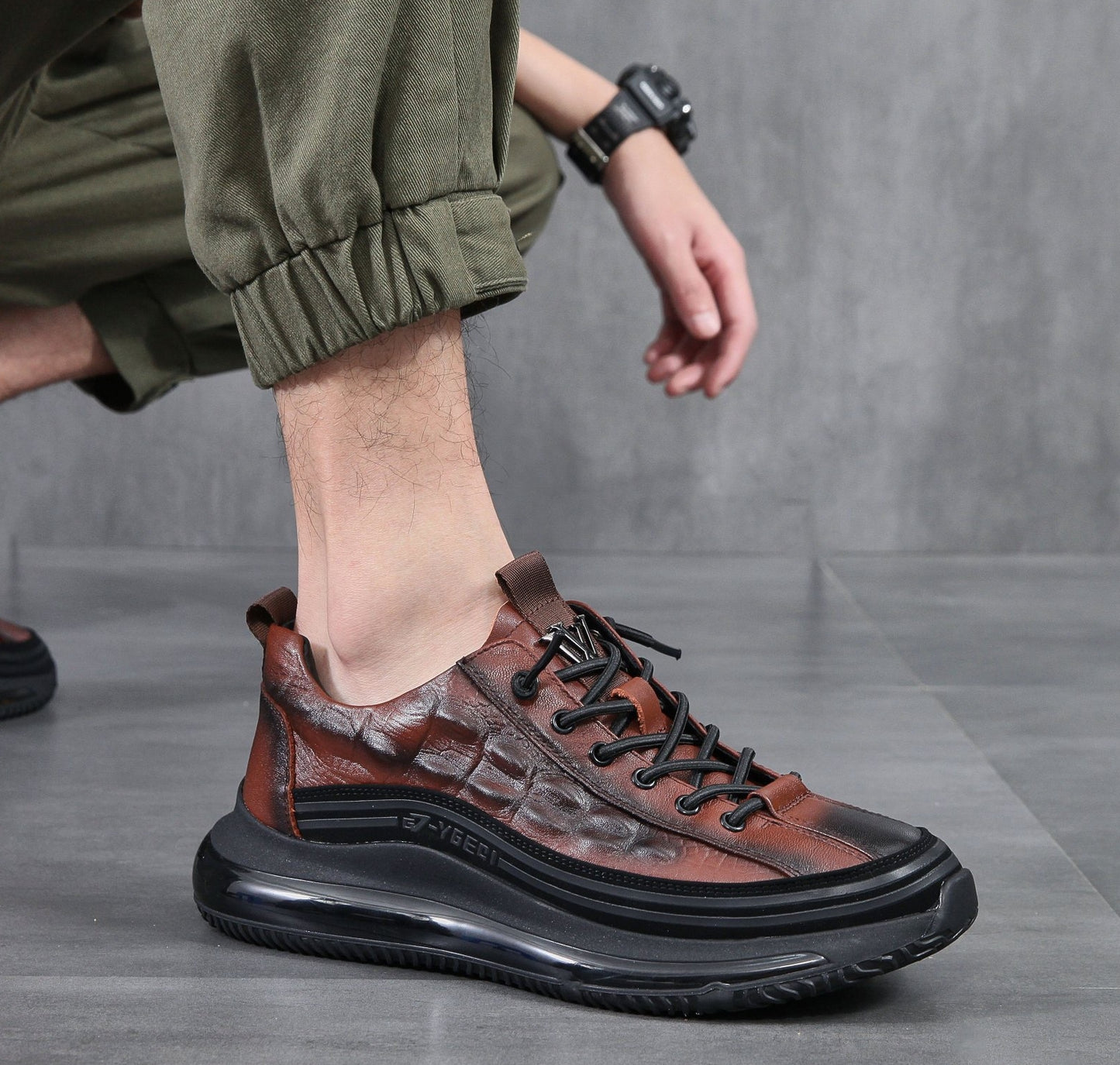 (🔥50% de descuento hoy - ¡no te lo pierdas!) - Zapatos de piel de cocodrilo de marca de lujo - caminar cómodo