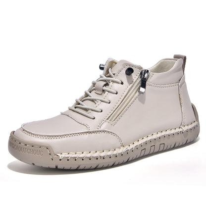 ⏰ÚLTIMO DÍA - 70% DE DESCUENTO🛒 Botas casuales de cuero para hombre: calzado cómodo para exteriores, ideal para el uso diario y para conducir