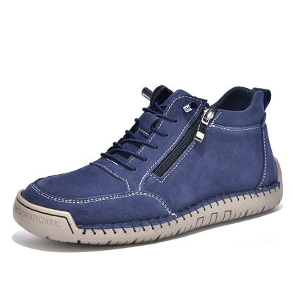 ⏰ÚLTIMO DÍA - 70% DE DESCUENTO🛒 Botas casuales de cuero para hombre: calzado cómodo para exteriores, ideal para el uso diario y para conducir