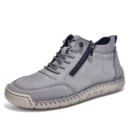 ⏰ÚLTIMO DÍA - 70% DE DESCUENTO🛒 Botas casuales de cuero para hombre: calzado cómodo para exteriores, ideal para el uso diario y para conducir