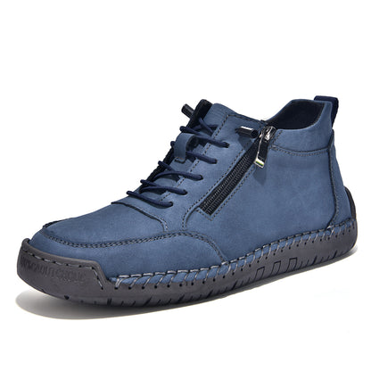 ⏰ÚLTIMO DÍA - 70% DE DESCUENTO🛒 Botas casuales de cuero para hombre: calzado cómodo para exteriores, ideal para el uso diario y para conducir