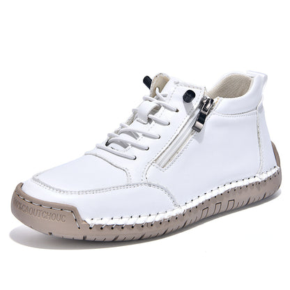 ⏰ÚLTIMO DÍA - 70% DE DESCUENTO🛒 Botas casuales de cuero para hombre: calzado cómodo para exteriores, ideal para el uso diario y para conducir