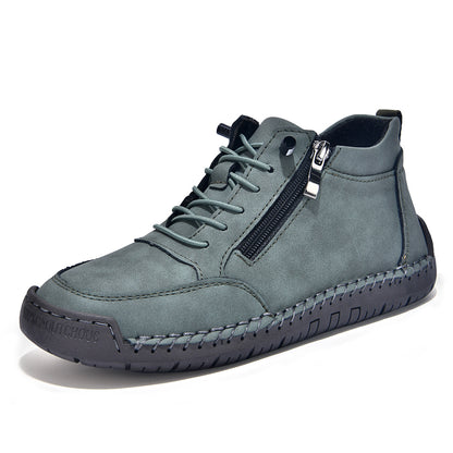 ⏰ÚLTIMO DÍA - 70% DE DESCUENTO🛒 Botas casuales de cuero para hombre: calzado cómodo para exteriores, ideal para el uso diario y para conducir