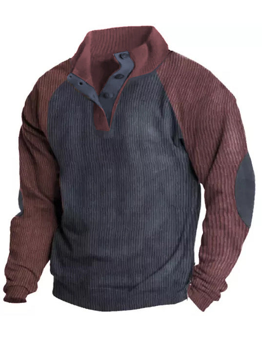 🔥 Ofertas especiales de año nuevo 2026-Sudadera de manga larga con cuello alto estilo retro para hombre