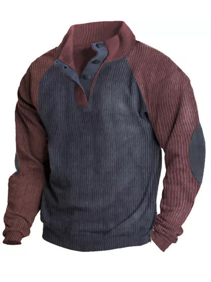 🔥 Ofertas especiales de año nuevo 2026-Sudadera de manga larga con cuello alto estilo retro para hombre