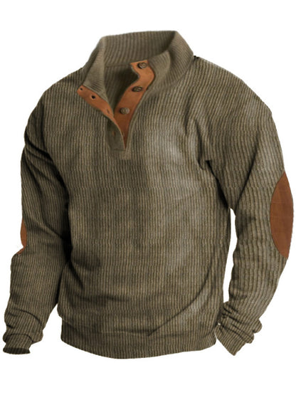 🔥 Ofertas especiales de año nuevo 2026-Sudadera de manga larga con cuello alto estilo retro para hombre