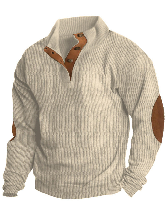 🔥 Ofertas especiales de año nuevo 2026-Sudadera de manga larga con cuello alto estilo retro para hombre