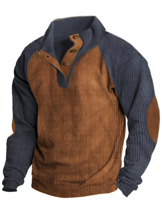 🔥 Ofertas especiales de año nuevo 2026-Sudadera de manga larga con cuello alto estilo retro para hombre