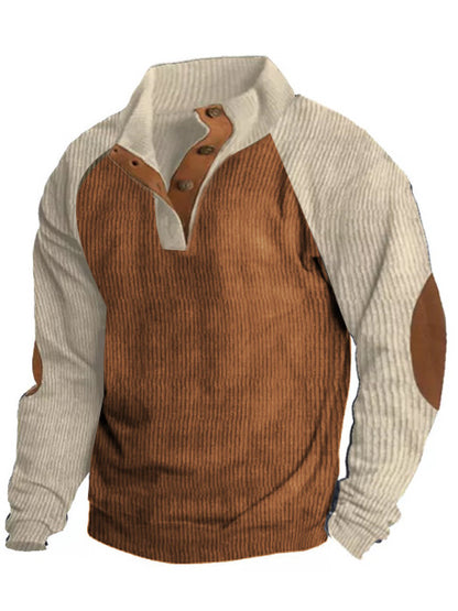 🔥 Ofertas especiales de año nuevo 2026-Sudadera de manga larga con cuello alto estilo retro para hombre
