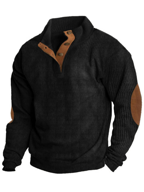 🔥 Ofertas especiales de año nuevo 2026-Sudadera de manga larga con cuello alto estilo retro para hombre