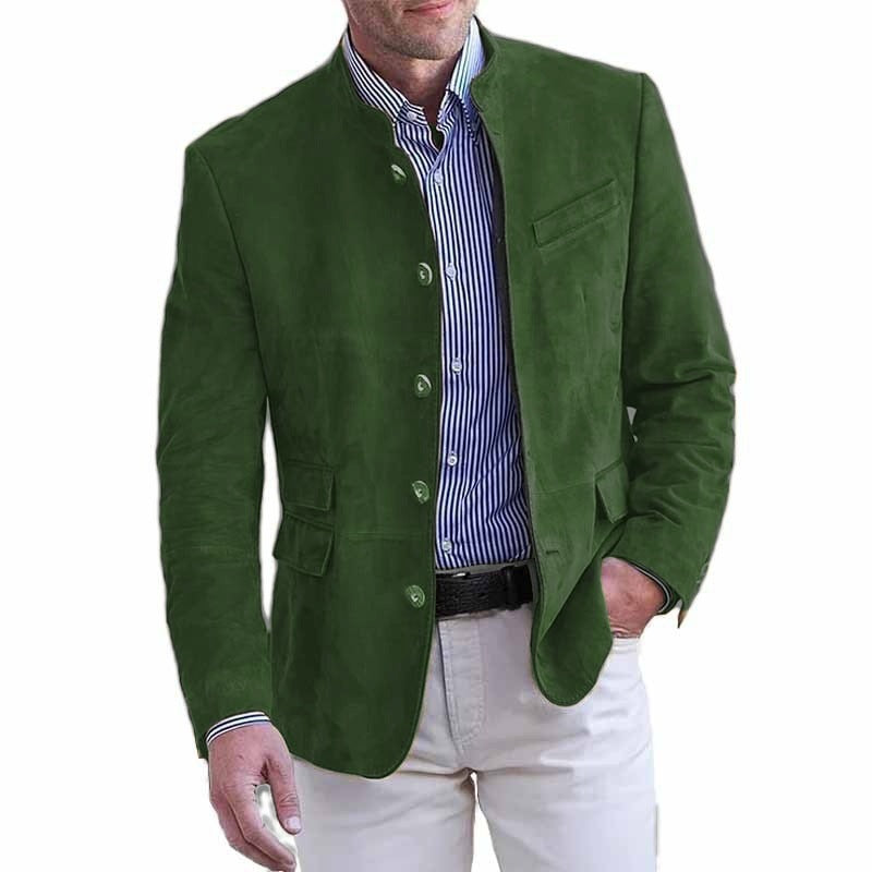 ⭐Último día con 50% de descuento-  Chaqueta de cuero vintage de largo medio para hombre de la serie