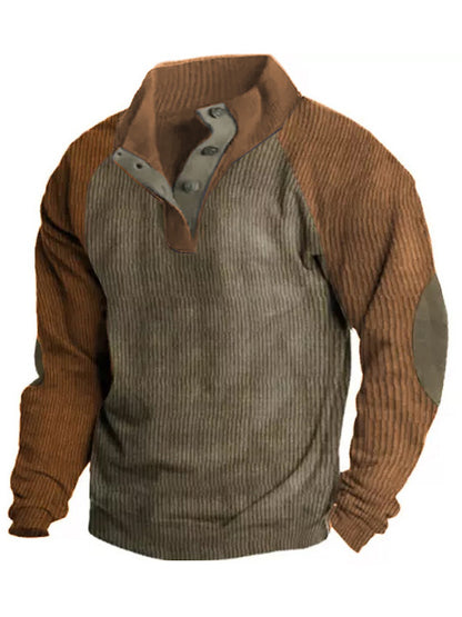 🔥 Ofertas especiales de año nuevo 2026-Sudadera de manga larga con cuello alto estilo retro para hombre