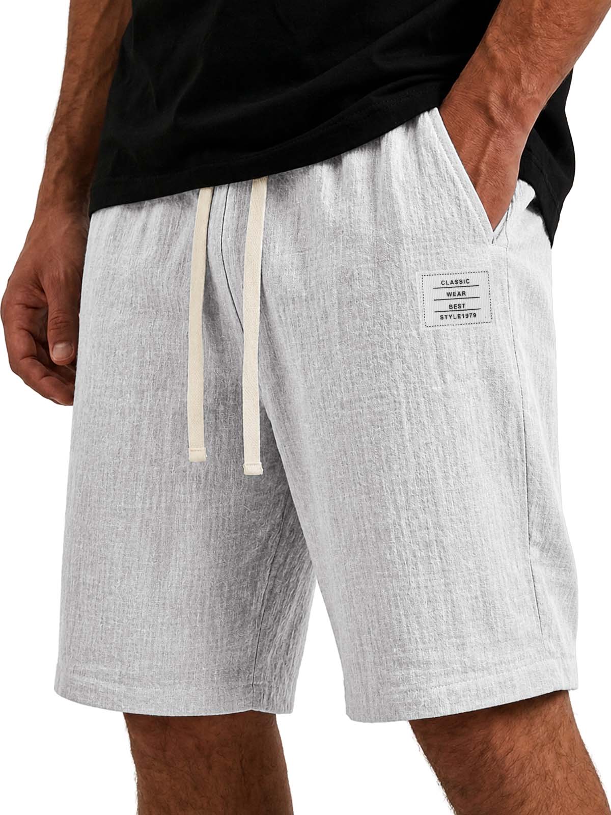 Men's Comfortable Cotton Linen Basic Shorts