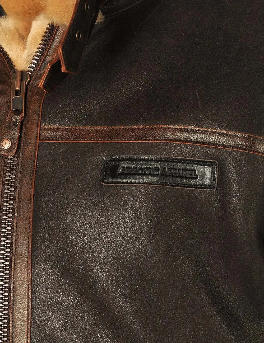 🔥Ofertas de Año Nuevo 2026 - ¡Último día de descuento! Chaqueta bomber de piel de oveja B-3