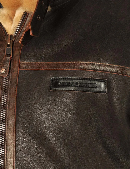 🔥Ofertas de Año Nuevo 2026 - ¡Último día de descuento! Chaqueta bomber de piel de oveja B-3